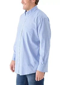 Big & Tall Allover Stretch Button Down Shirt