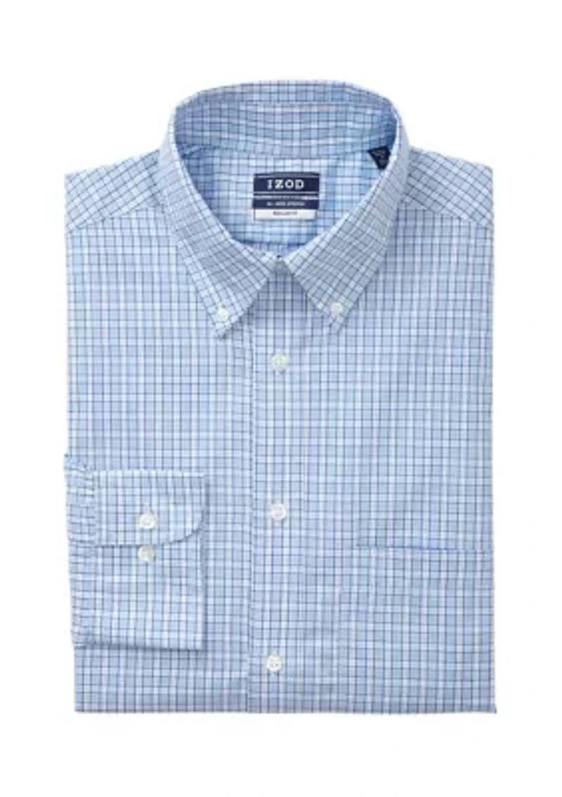Check Allover Stretch Button Down Shirt