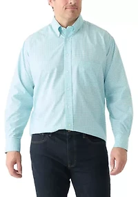 Big & Tall Allover Stretch Regular Fit Button Down​ Shirt