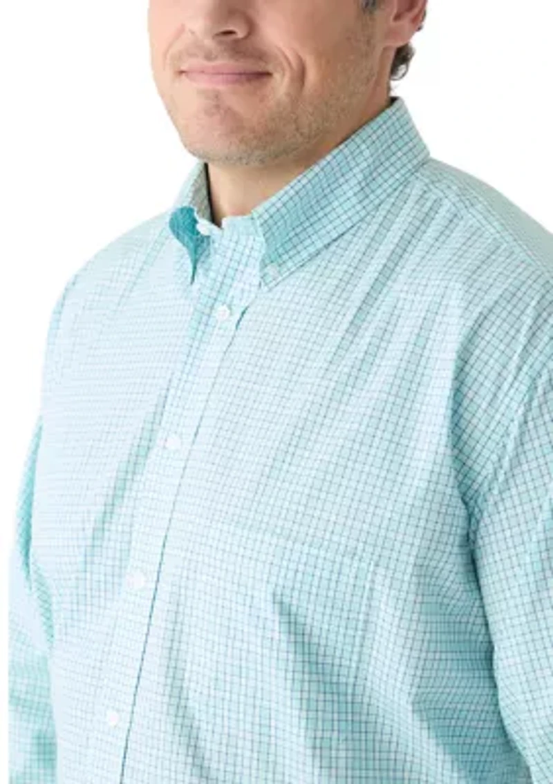 Big & Tall Allover Stretch Regular Fit Button Down​ Shirt