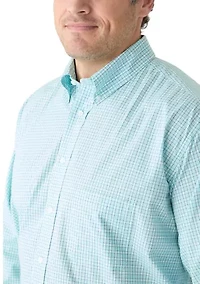 Big & Tall Allover Stretch Regular Fit Button Down​ Shirt