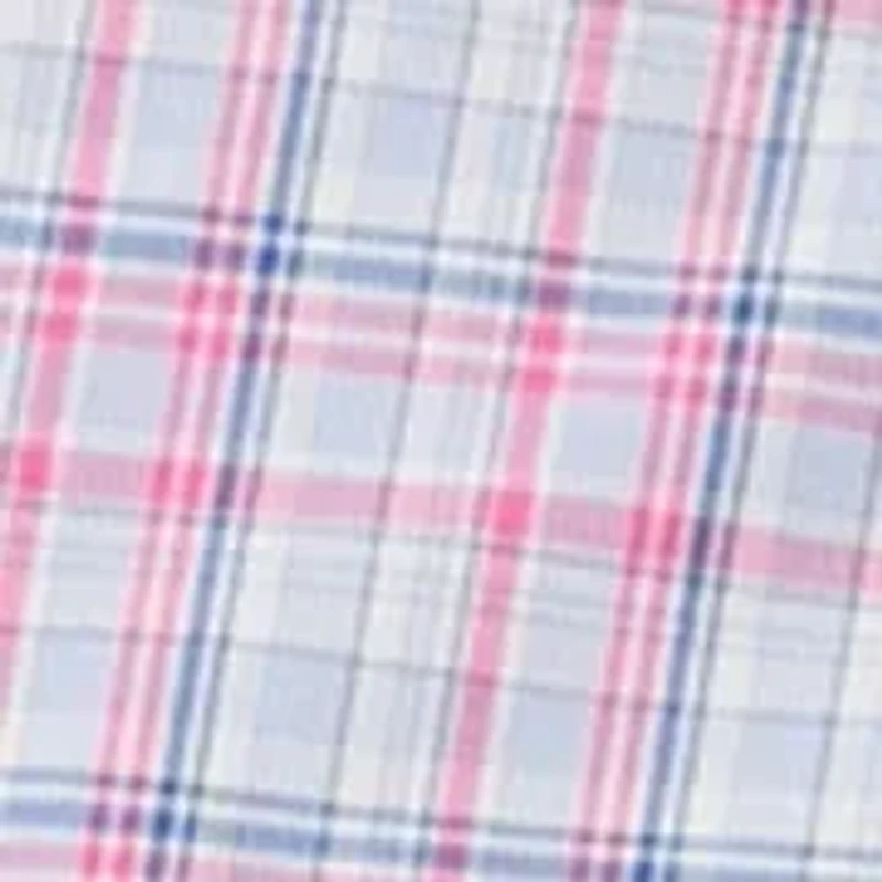 Stretch Plaid Printed Button Down Shirt