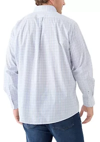 Big & Tall Long Sleeve Check Plaid Shirt