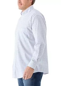 Big & Tall Long Sleeve Check Plaid Shirt