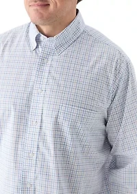 Big & Tall Long Sleeve Check Plaid Shirt