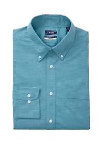 Allover Stretch Gingham Button Down Shirt