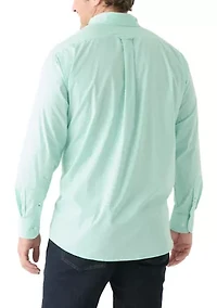 Big & Tall Long Sleeve Gingham Plaid Button Down Shirt