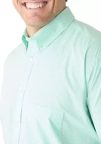 Big & Tall Long Sleeve Gingham Plaid Button Down Shirt