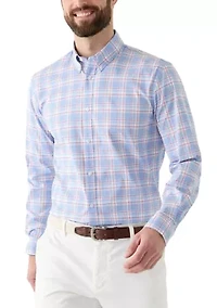 Slim Fit Long Sleeve Plaid Shirt
