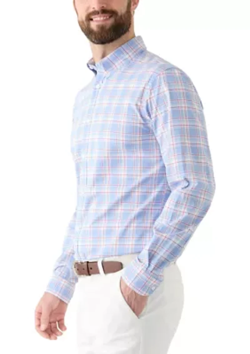 Slim Fit Long Sleeve Plaid Shirt