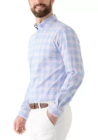 Slim Fit Long Sleeve Plaid Shirt