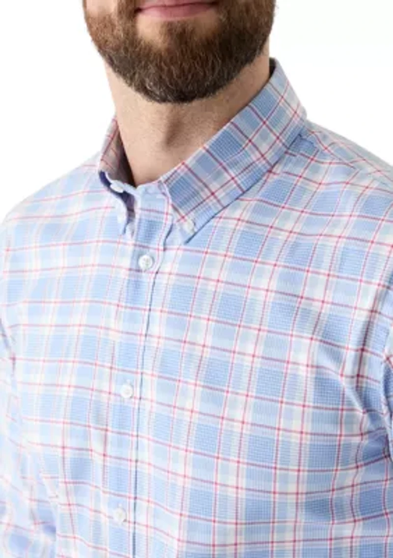 Slim Fit Long Sleeve Plaid Shirt
