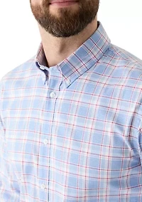 Slim Fit Long Sleeve Plaid Shirt