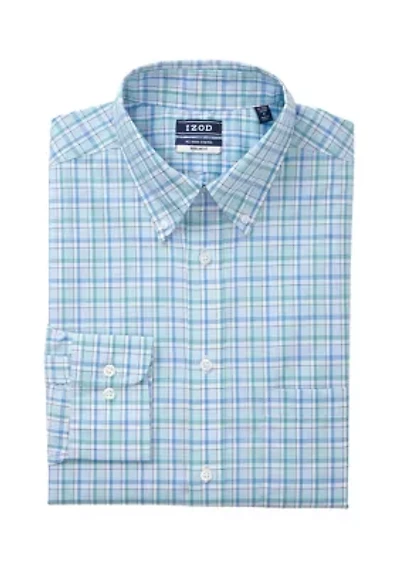 Stretch Plaid Button Down Shirt