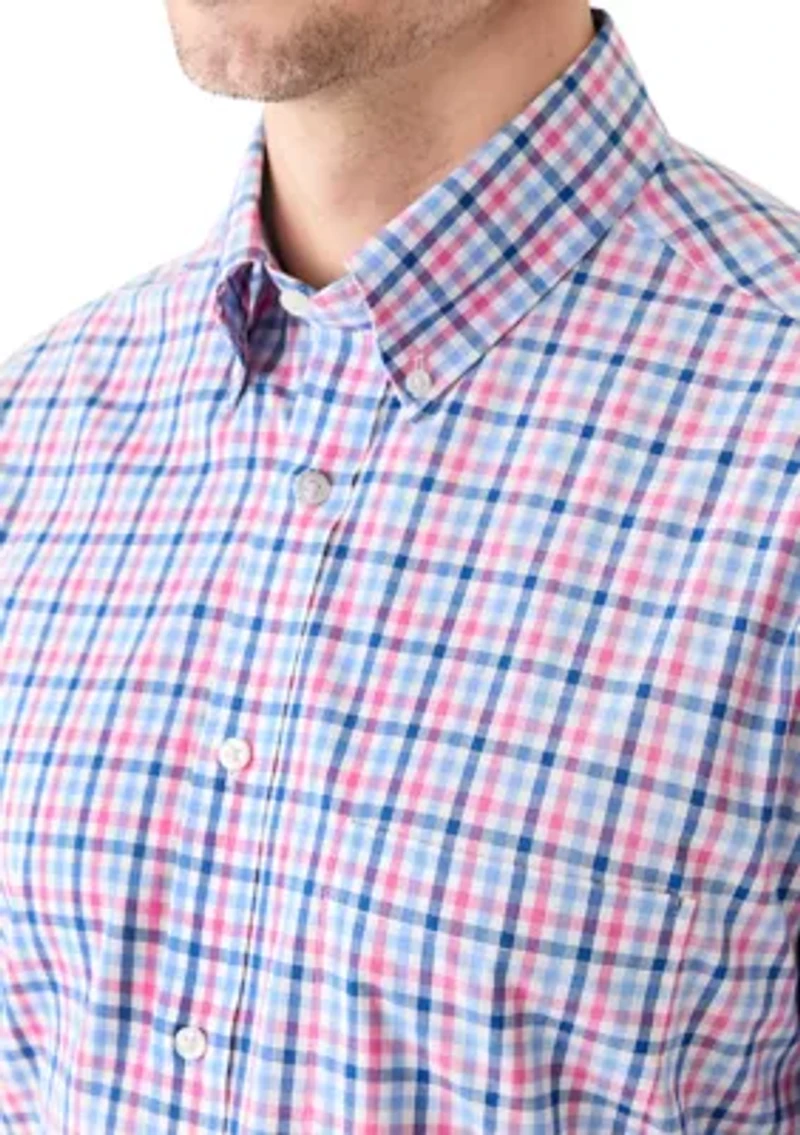 Short Sleeve Gingham Printed Shirt