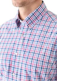 Short Sleeve Gingham Printed Shirt