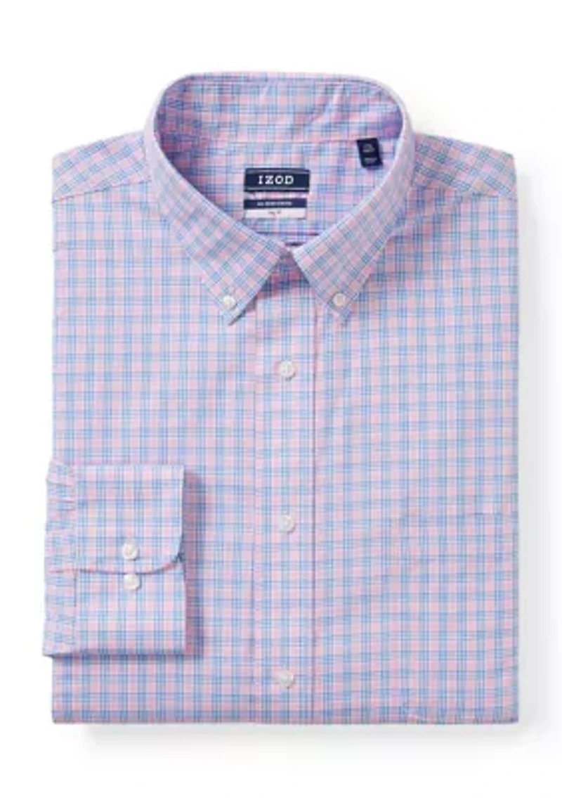 Big & Tall All Over Stretch Button Down Dress Shirt
