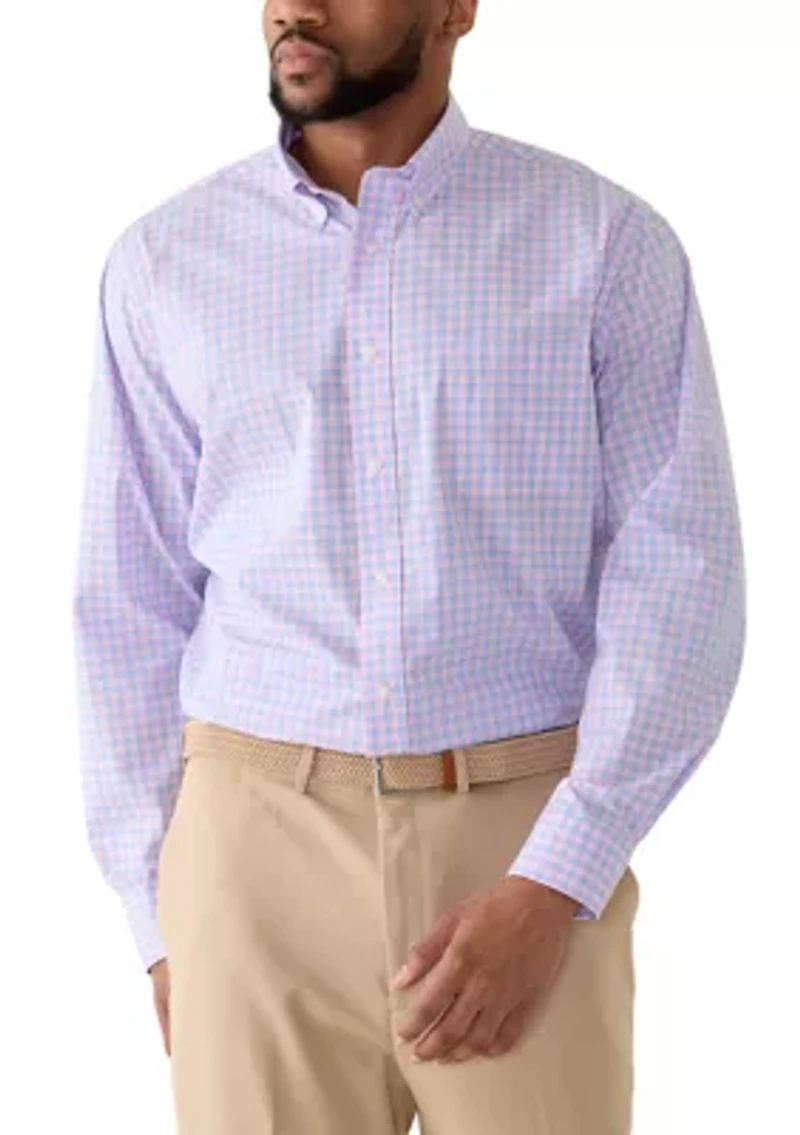 Big & Tall All Over Stretch Button Down Dress Shirt