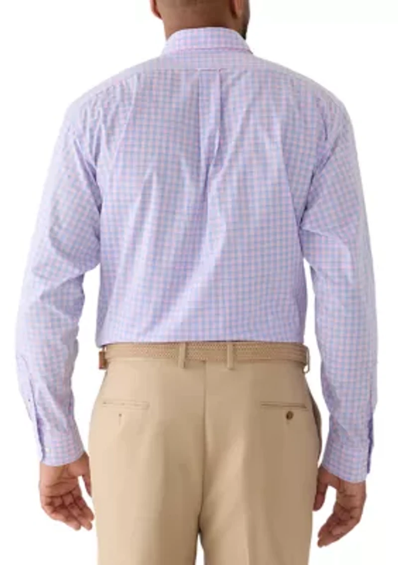 Big & Tall All Over Stretch Button Down Dress Shirt