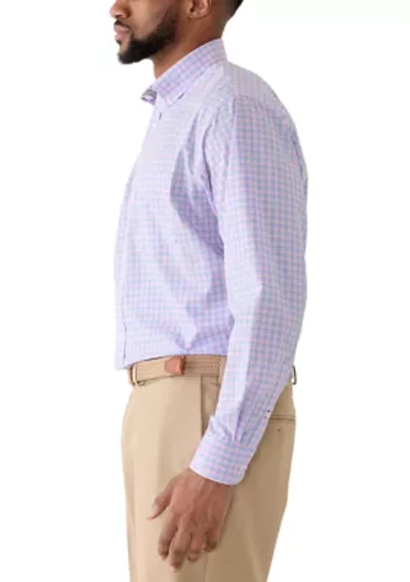 Big & Tall All Over Stretch Button Down Dress Shirt