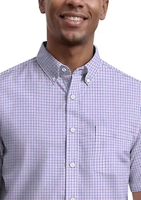 Men's All Over Stretch Short Sleeve Button Down Dress Shirt