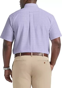 Big & Tall All Over Stretch Short Sleeve Button Down Dress Shirt