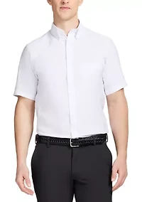 Men's All Over Stretch Short Sleeve Button Down Dress Shirt