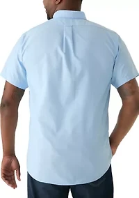 Big & Tall All Over Stretch Short Sleeve Button Down Dress Shirt