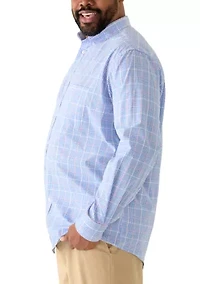 Big & Tall All Over Stretch Button Down Dress Shirt