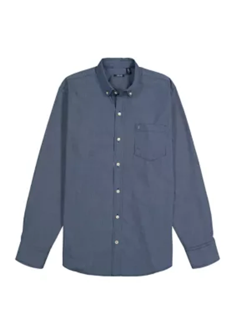 Classic Long Sleeve Woven Button Down Shirt