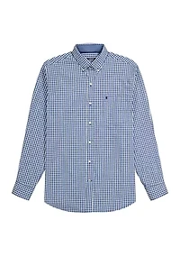 Classic Long Sleeve Woven Button Down Shirt