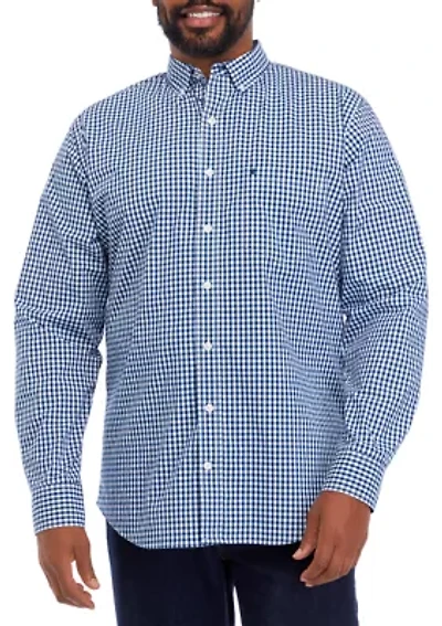 Big & Tall Long Sleeve Comfort Performance Woven Button Down Shirt