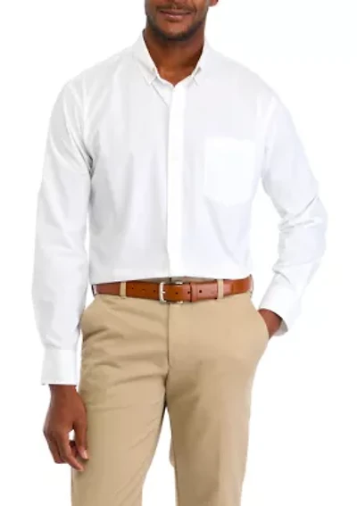 Classic Long Sleeve Woven Button Down Shirt