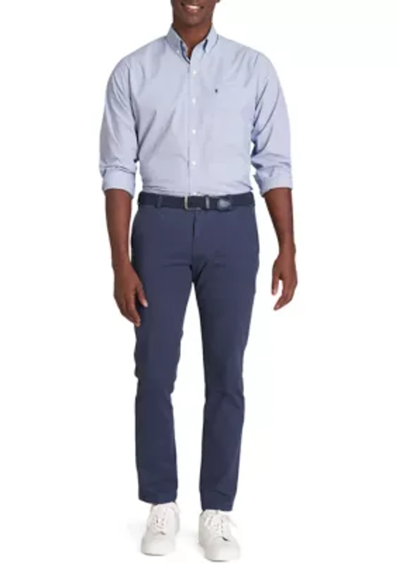 Classic Long Sleeve Woven Button Down Shirt