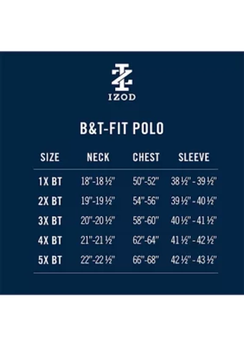 Big & Tall Short Sleeve Solid Advantage Polo Shirt