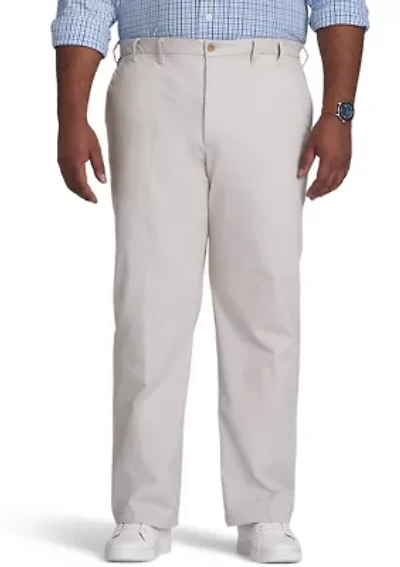 Big & Tall Performance Stretch Flat Front Chino Pants