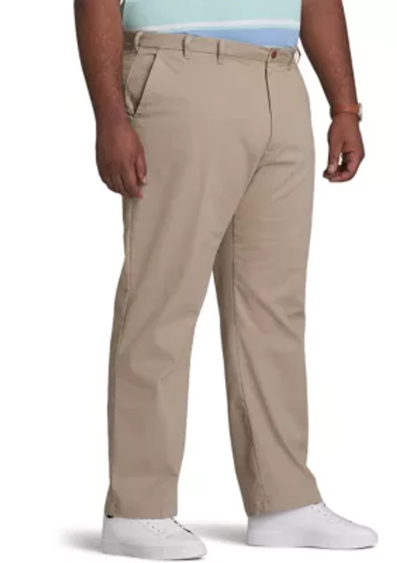 Big & Tall Performance Stretch Flat Front Chino Pants