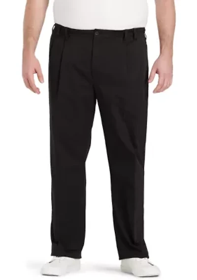 Big & Tall Performance Stretch Pleated Chino Pants
