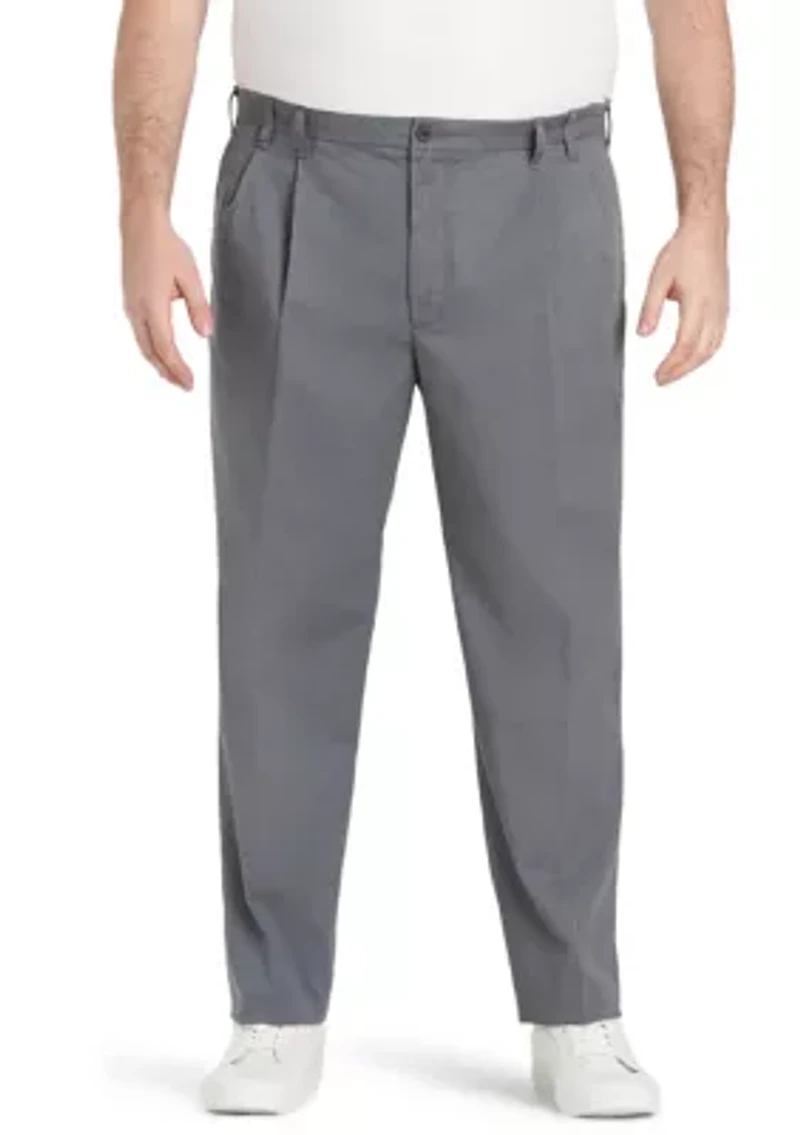 Big & Tall Performance Stretch Pleated Chino Pants