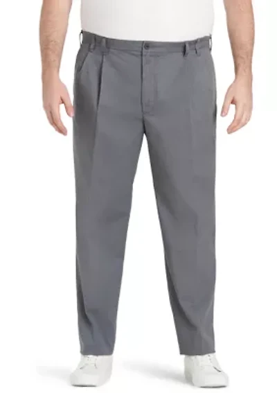 Big & Tall Performance Stretch Pleated Chino Pants