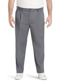 Big & Tall Performance Stretch Pleated Chino Pants