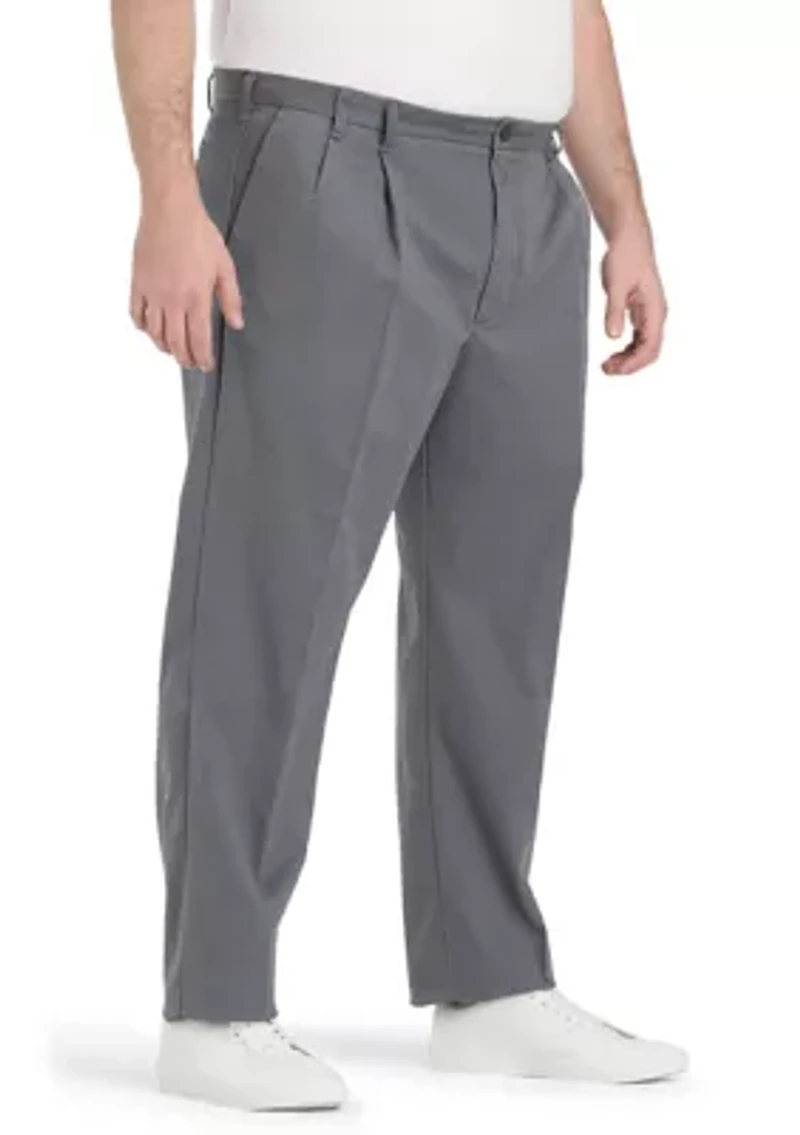 Big & Tall Performance Stretch Pleated Chino Pants