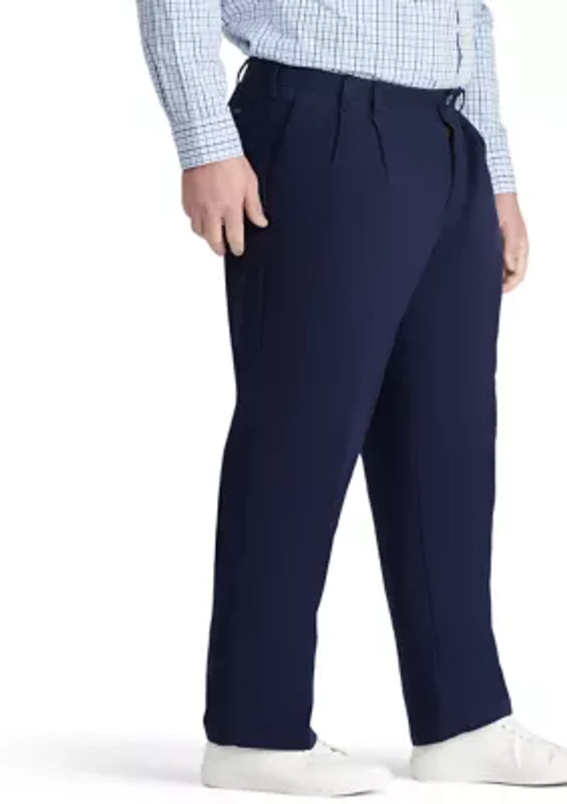 Big & Tall Performance Stretch Pleated Chino Pants