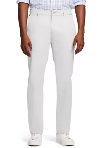 Men's Performance Stretch Flat Front Straight Fit Chino Pants