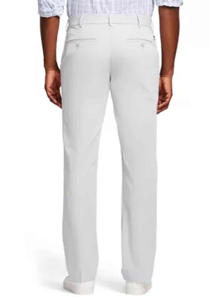 Men's Performance Stretch Flat Front Straight Fit Chino Pants