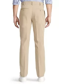 Men's Performance Stretch Flat Front Straight Fit Chino Pants