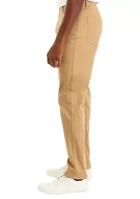 5 Pocket Sateen Pants with Stretch Waistband​