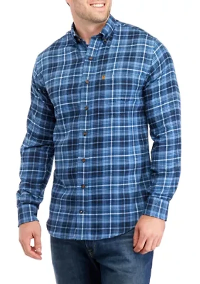 Big & Tall Plaid Stratton Flannel Button Down Shirt