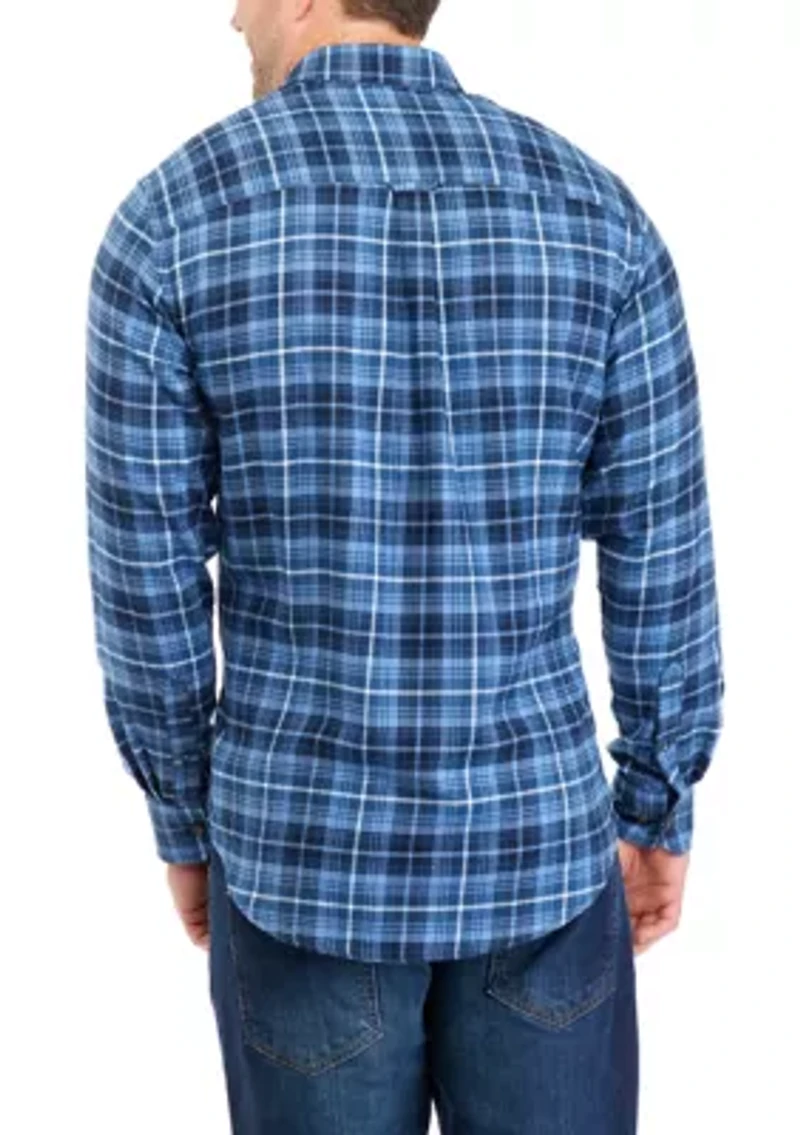 Big & Tall Plaid Stratton Flannel Button Down Shirt