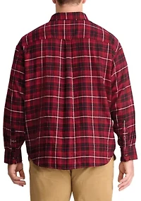 Big & Tall Plaid Stratton Flannel Button Down Shirt